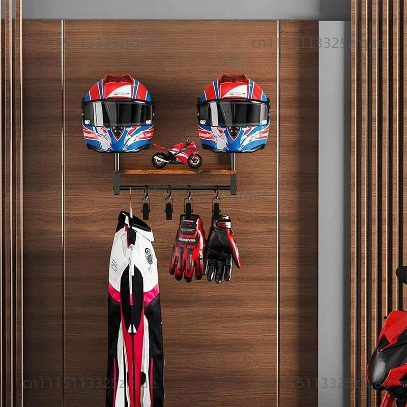 motorcycle helmet bracket Home wall-mounted tactical equipment finishing rack Multi-purpose locomotive leather jacket hanger