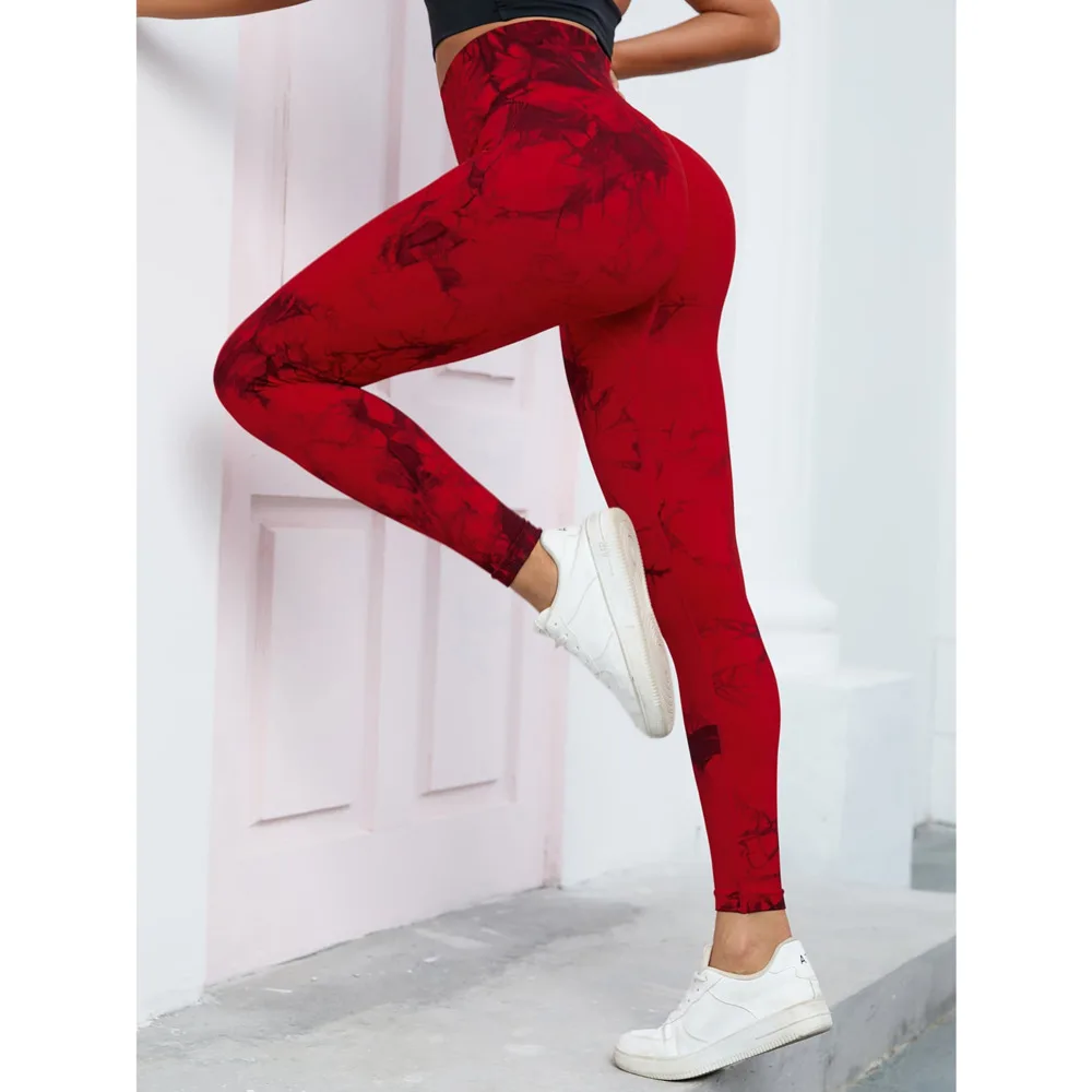 

Women Seamless Sports Leggings Tie Dye High Waist Push Up Leggings Female Gym Workout Fitness fashion ladies Yoga Pants