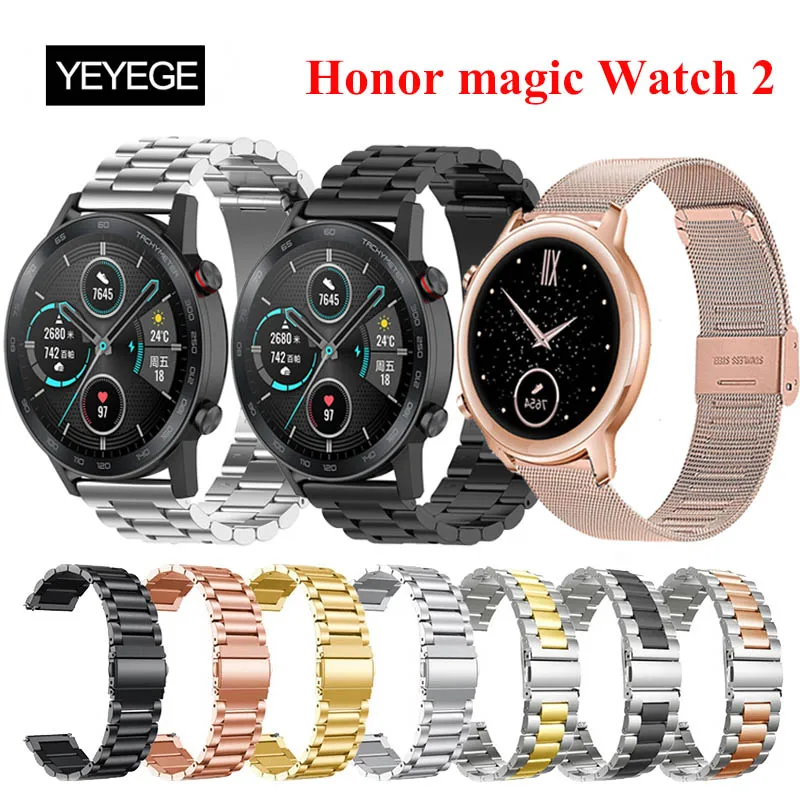 Metal Watchband For honor magic watch 2 46mm Strap Stainless Steel Bracelet Band For Honor Magic Watch 2 42MM 46MM Correa Bands