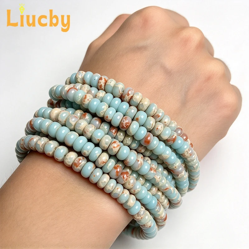 Großhandel Natürliche Shoushan-Stein-Abakus-Rondelle-Perlen für DIY-Schmuckherstellung Armbänder 4mm 6mm 8mm 10mm 15 Zoll Stränge – Detail 5