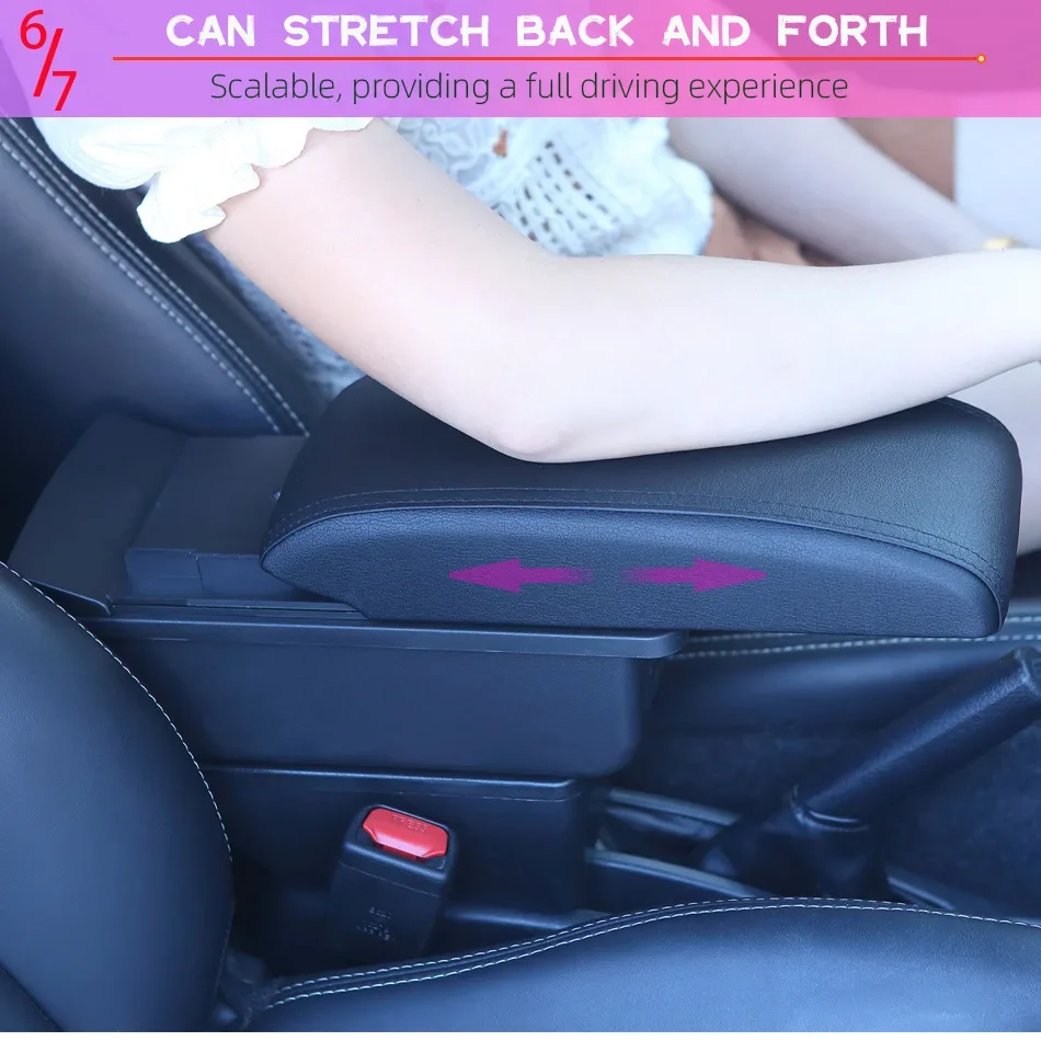 Für Volkswagen UP Armlehnenbox Für Skoda Citigo IV VW UP Seat Mii Auto-Armlehnenkonsole Auto-Aufbewahrungsbox Getränkehalter Auto-Zubehör – Detail 12