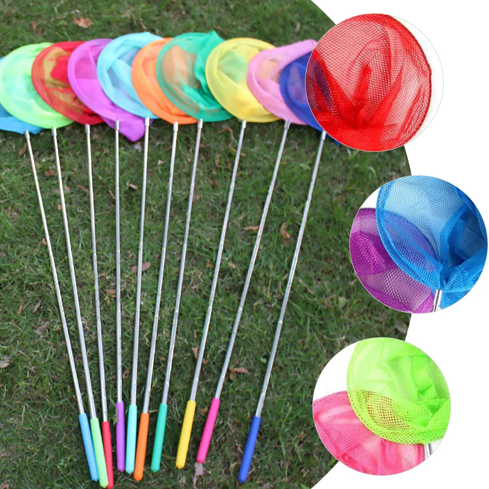 7 Pcs Insect Trap Net Fishnets Toys for Kids Fishing Outdoor Stainless Steel Extendable Bug Child