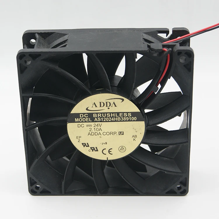 

AS12024HB 389100 Высокоскоростной вентилятор 120 мм, оригинальный ADDA 12038 24 В, 2,1 А, вентилятор высокой мощности 120x120x38 мм, 6200 об/мин