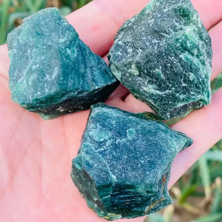 Natural Gemstone Green Mica Raw Stones Reiki Healing Energy Mineral Rough Quartz Crystals Specimen Spiritual Collectors’ Gem