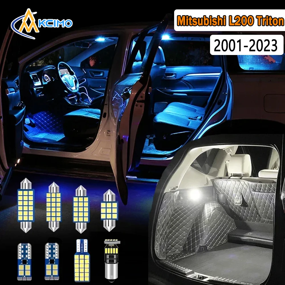 CANBUS Error-Free LED Interior Lighting Kit Car For Mitsubishi L200 Triton Strada Sportero 2015-2023 Door Lights Easy Install