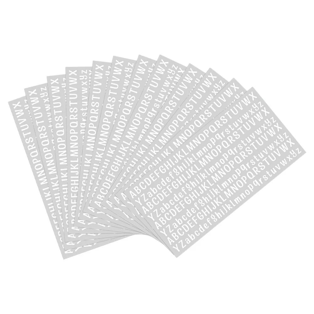 

12 Sheets Supplies Waterproof Letter Sticker Student Use s Pvc Scrapbooking Letters