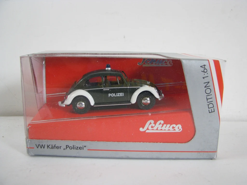 Diecast in scala 1:64 SCHUCO VW Kafer Polizei modello di auto in lega da collezione giocattolo regalo souvenir display ornamento