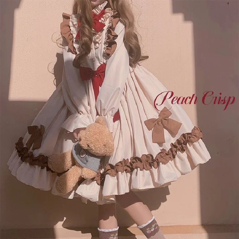 

Japanese Lolita Vintage Lolita Dress Cos Sweet Girl Tea Party Dress Spring/autumn Campus Student Ball Performance Costume