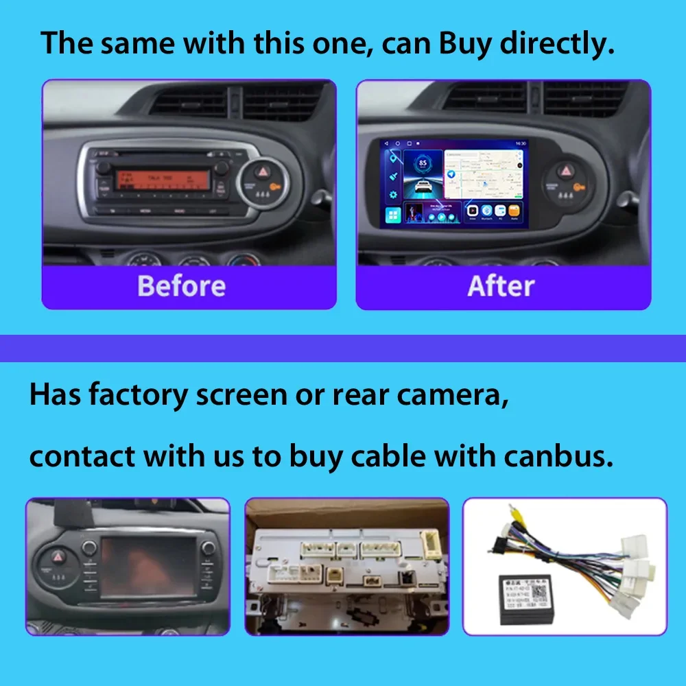 Android 12.0 Car Radio For Toyota Yaris 2012 2013 2014-2017 Multimedia Video Player Navigation GPS NO 2din Autoradio CarPlay HU