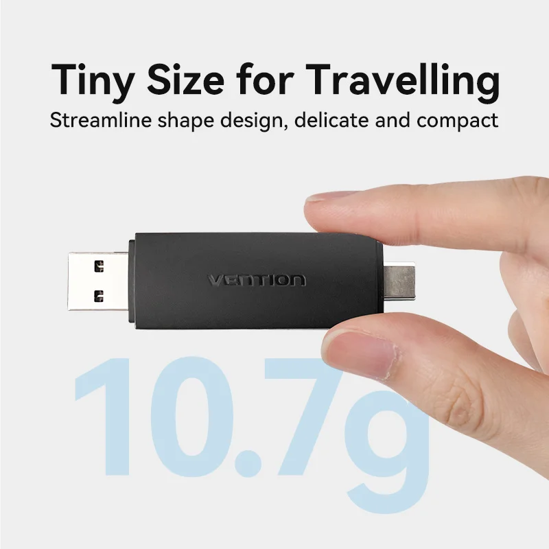 Vention 2 in 1 Card Reader USB3.0 Type-C to Micro SD TF Card Reader for Laptop Phone OTG Memory Card Adapter Smart Card Reader