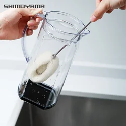 SHIMOYAMA Long Handle Cup Washer Kitchen Bottl Sponge Cleaner Brush Removable Soft Non-toxic Glass Baby Bottles Scrubber