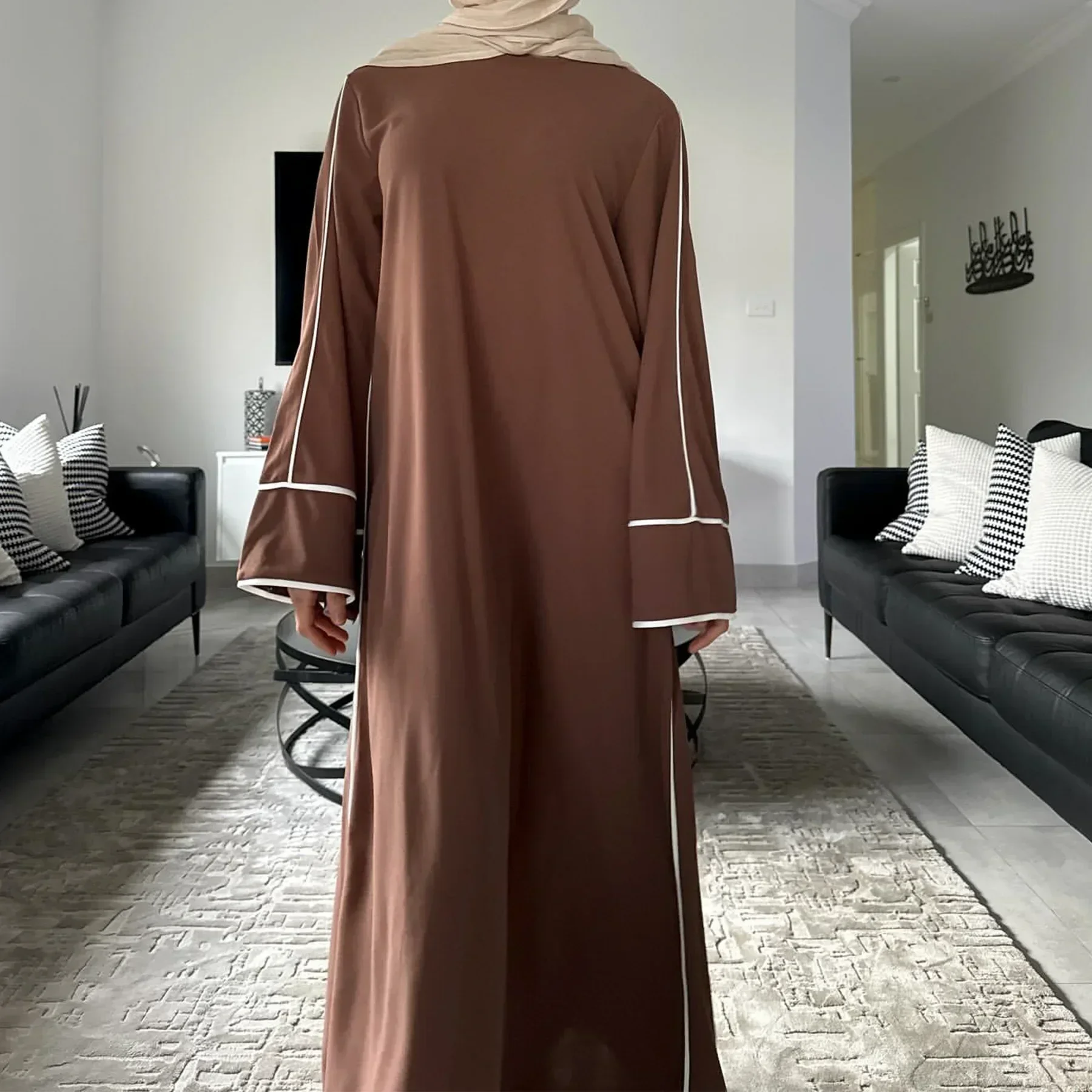 Ramadan Eid ปิด Abaya หรูหราดูไบมุสลิมธรรมดา Abayas สําหรับผู้หญิงเสื้อผ้าอิสลามตุรกี Kaftan Hijab Robe Vestidos