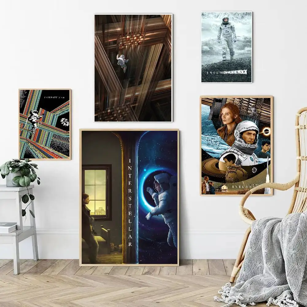 Movie Interstellar Anime Poster Wall Art For Home Bar Cafe Movie Theater Decor DIY Vintage Print For Un