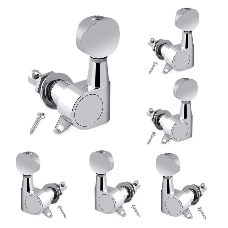 

Guitar Tuning Pegs Acoustic Guitar Fully Enclosed Tuning Pins 3 Left 3 Right Guitar Parts Replacement Set Guitar String Tool