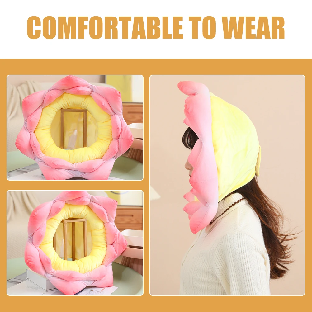 

Lotus Hat Funny Flower Headpiece Costume Party Hats Halloween Cosplay Props Adult Size Adjustable Comfort Wear