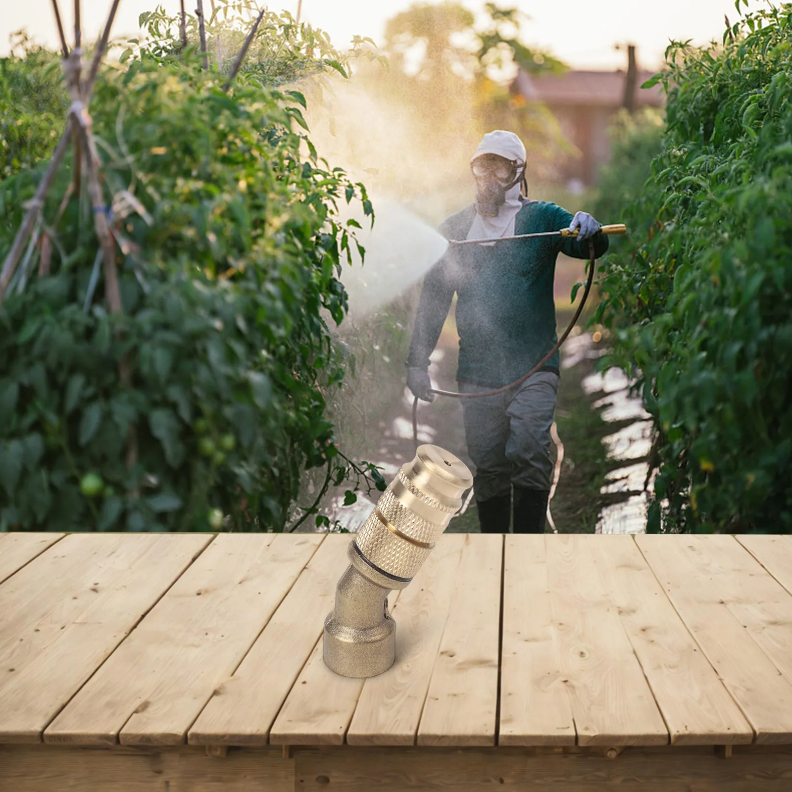 

Adjustable Atomizing Copper Nozzle Agricultural Sprayer 45° Nozzle High Pressure Atomizing Watering Nozzle Spraying Water