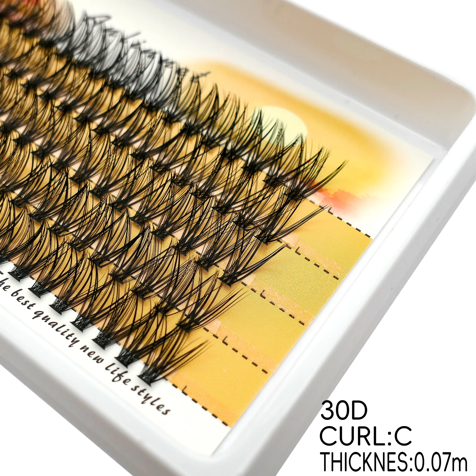 100 Cluster mit 30D/40D/50D Make-up-Wimpern, natürliche Wimpernverlängerung, Wimpernclustern, persönliches Pfropfwerkzeug für falsche Wimpern