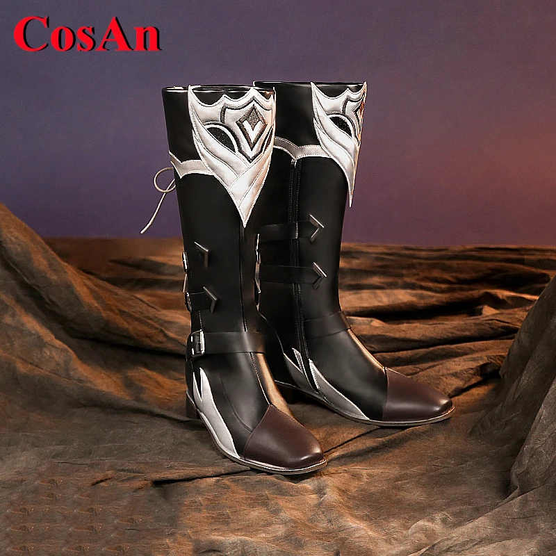 

CosAn Game Genshin Impact Tartaglia/Diluc Shoes Cosplay Universal Combat Boots Role Play Used Accessories