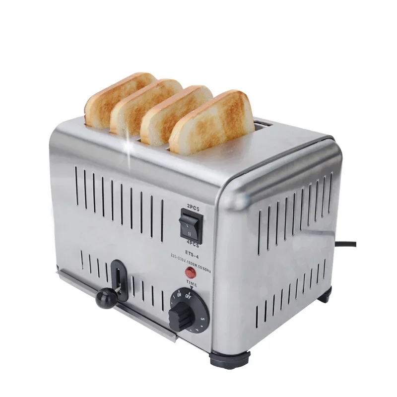 Four slice r commercial automatic one-button breakfast toaster heating