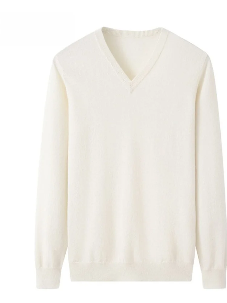 

Premium Camere Men's Knitted V-Ne Sweater Winter Casual Busin Base Layer Woolen Heart Overhead Pullover Soft Regular Fit