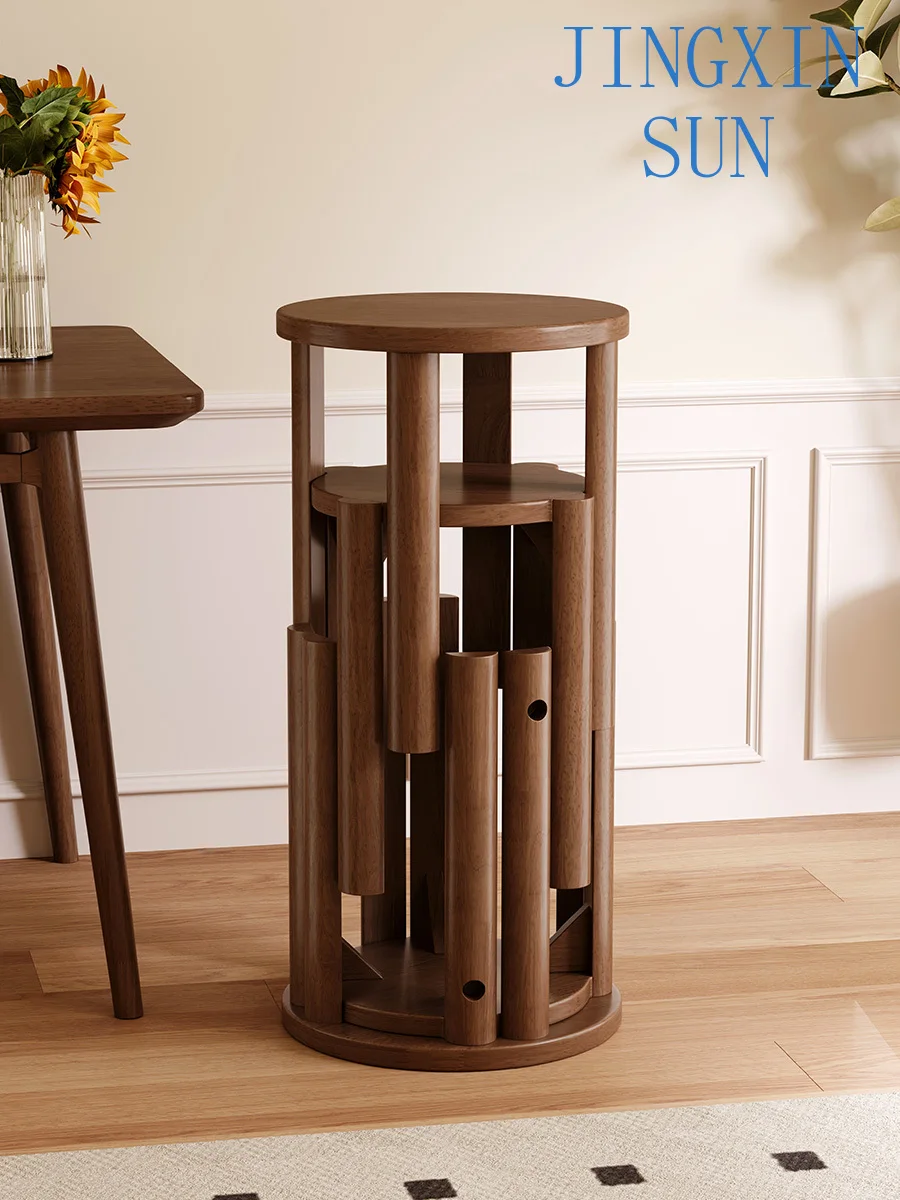 Solid wood stool can be stacked round stool household stacked music spare dining table High Quality