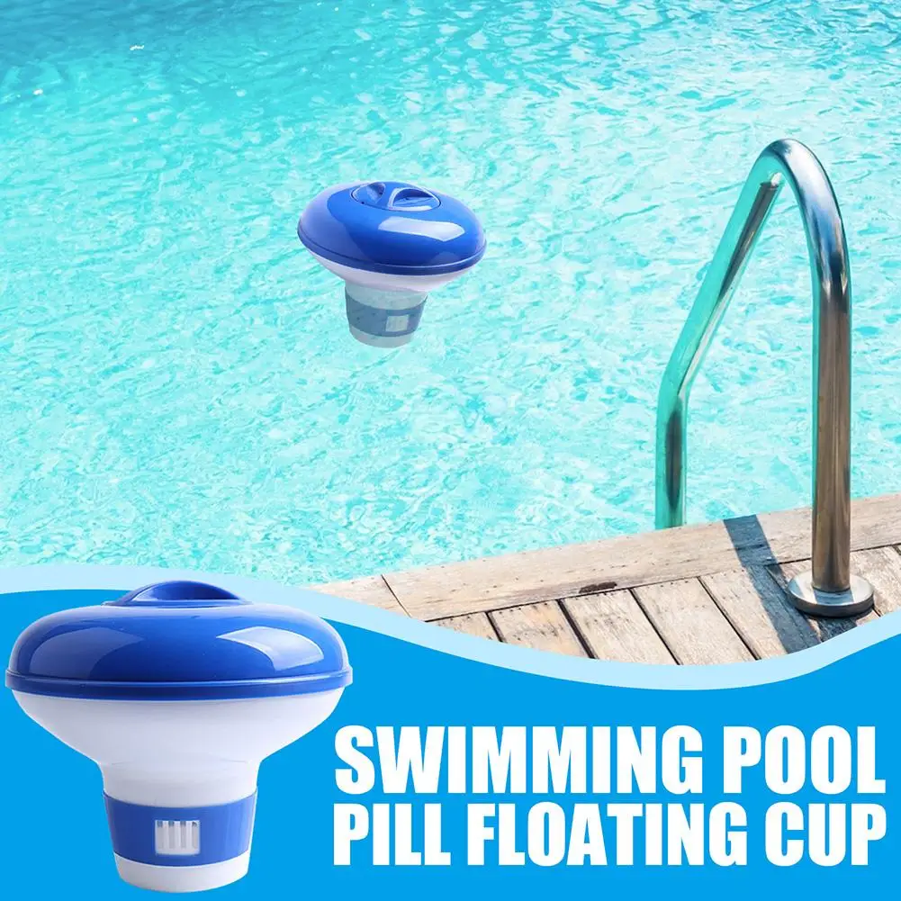 Floating Chlorine Dispenser Adjustable Flow Ports Twist Lock Pool Chemical Dosing Device Water Cleaner For Spa Fountain Hot Tub