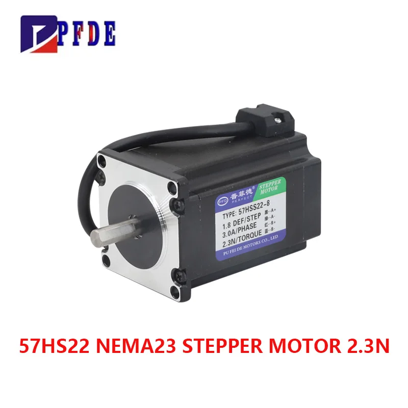 NEMA23 Stepper Motor 2.3N 57HS22 Open Loop High-speed Big Torque Motor Shaft 8mm 3A 2-phase 4 wire Carving Drilling Machine