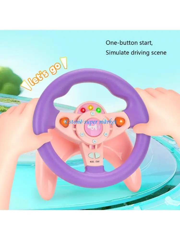 090B Children Driving Experience Toy With Simulation Sound Light Toddler Music Toy