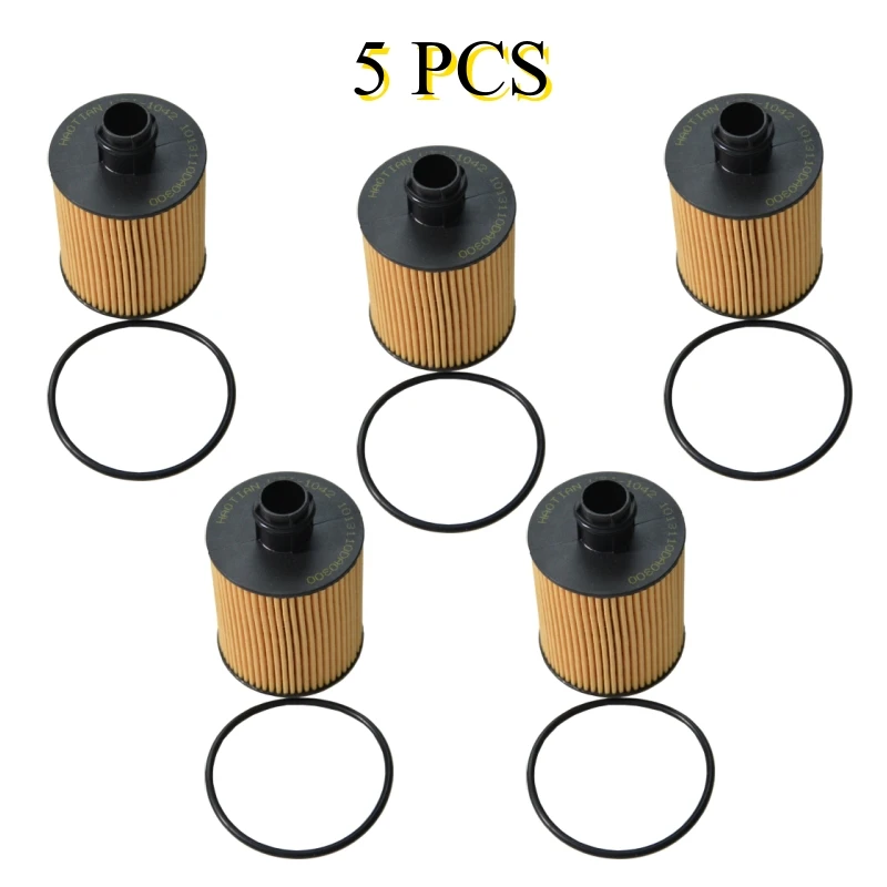 ​5 PCS Auto Engine Oil Filter For Dong Feng Scenery 2012-2015/ Scenery 330 2013/ Scenery 360 2014 Scenery 370 2015 1013110DA0300