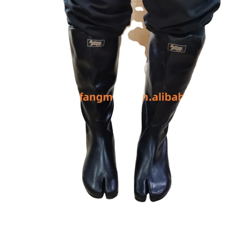 2023 Hot Sale Unisex Soft Rubber Knee Boots Waterproof Fishing Waders with Soft Sole view 3