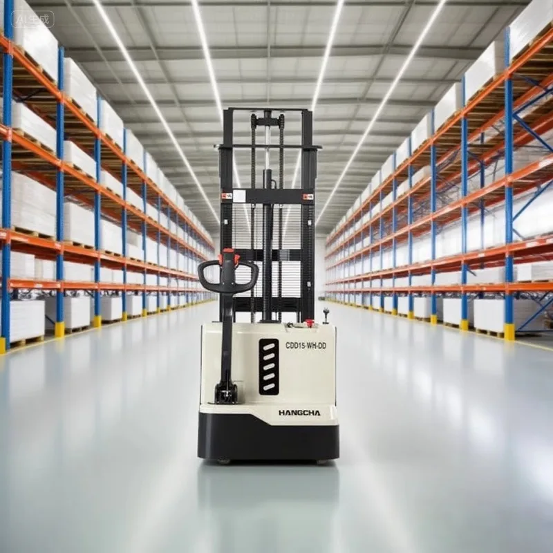 

Hangcha Mini Electric Pallet Stacker Reinforced Chassis and High-Capacity Lithium Battery Forklift
