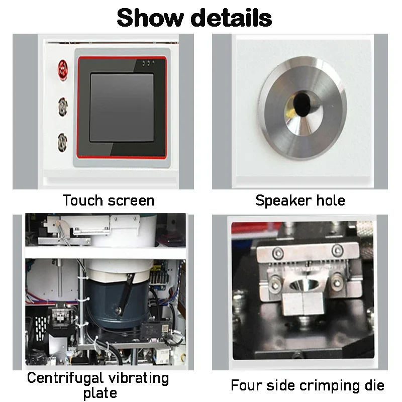 220V/110V 0.5-4.0mm Automatic Peeling Twisted Wire Crimping Machine Electric Pre Insulated Round Tube Terminal Crimping Machine