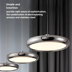 Modern Minimalist Restaurant UFO Pendant Light, Kitchen Long Pendant Light Living Room Dining Table, Ceiling Decorative Lighting