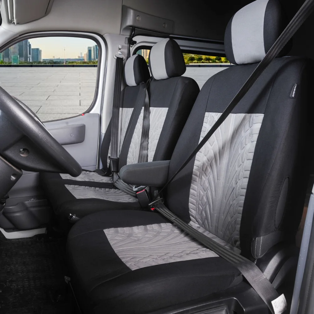 Uniwersalny pokrowiec na fotel do ciężarówki, pokrowce na fotele, Ford Transit, Renault Master, Nissan quanstar, citroena, jumpy, 2006, Split, 2 + 1 — zdjęcie 3