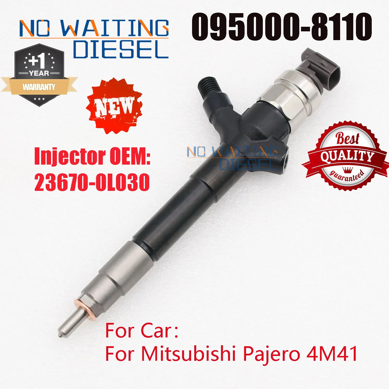 4PCS 095000-8110 Common Rail Exchange Injectors 1465A307 Diesel Fuel Sprayer Nozzle 0950008110 For Mitsubishi Pajero 4M41