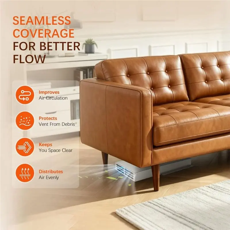 [NEWA64Z!】 Sideways Floor Vent Extender For Under Furniture, Adjustable 11.9