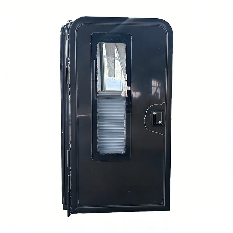 

High Quality Aluminum Alloy Modified RV Door Accessories with Roller Sunshade Blind Custom Sizes Black White