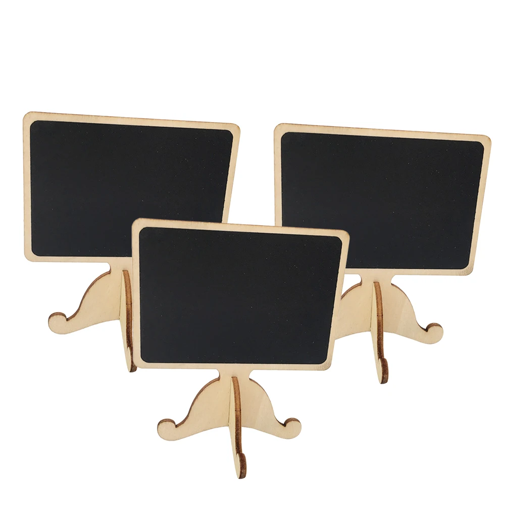 12Pcs Mini Chalkboards with Wooden Frame Erasable Message Signs for Table Place Card Restaurant Menu Store Sale Display Black