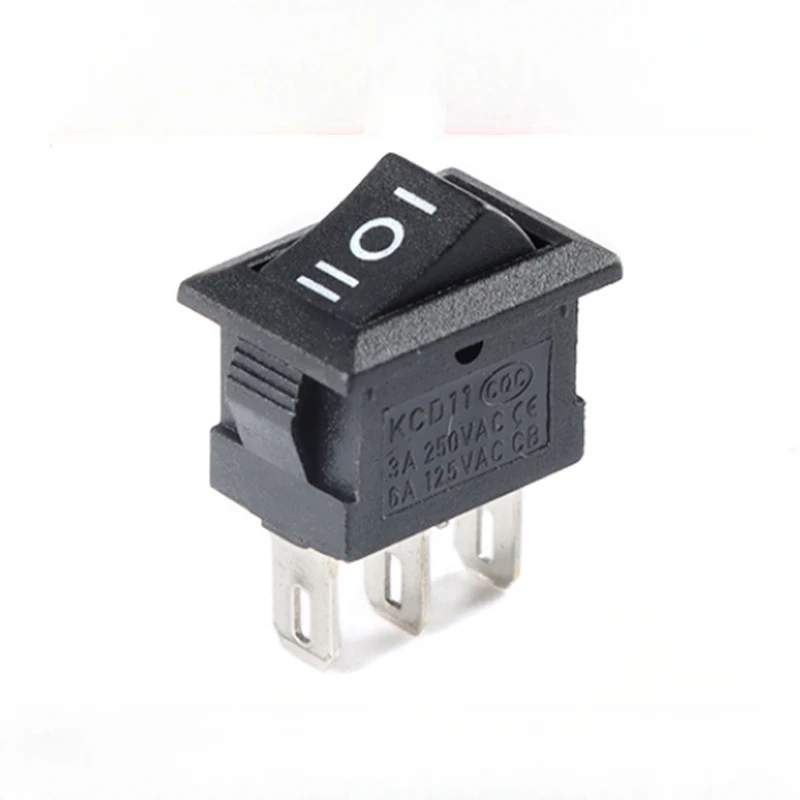 1PCS KCD11 Rocker Switch 10*15mm Mini Push Button Switch ON-OFF / ON-OFF-ON 2 Pins / 3 Pins 3A 250VAC / 6A 125VAC 10x15mm