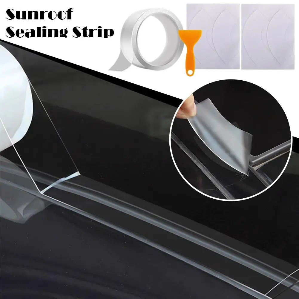فتحة سقف السيارة ختم الشريط ملصق مضاد للمياه شرائط مقاومة الضوضاء ارتفاع درجة الحرارة سيارة العزل حافة ختم فتحة سقف E4L0 #4