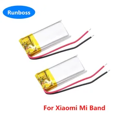 New 130mAh Bluetooth Sports Wristband Battery For Xiaomi Mi Band 2 3 4 5 6 8 7 Pro Band4 GPS Mountaineering Running Watch 2-Wire