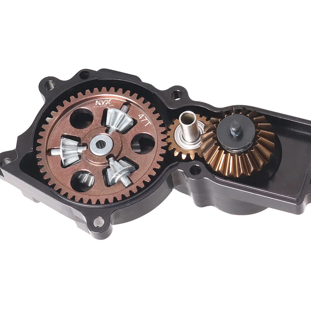 KYX سباق الألومنيوم مجموعة تروس نقل الحركة الأمامية علبة التروس التروس ترقيات الملحقات ل 1/10 RC سيارة Tamiya Hotshot II The Bigwig #3