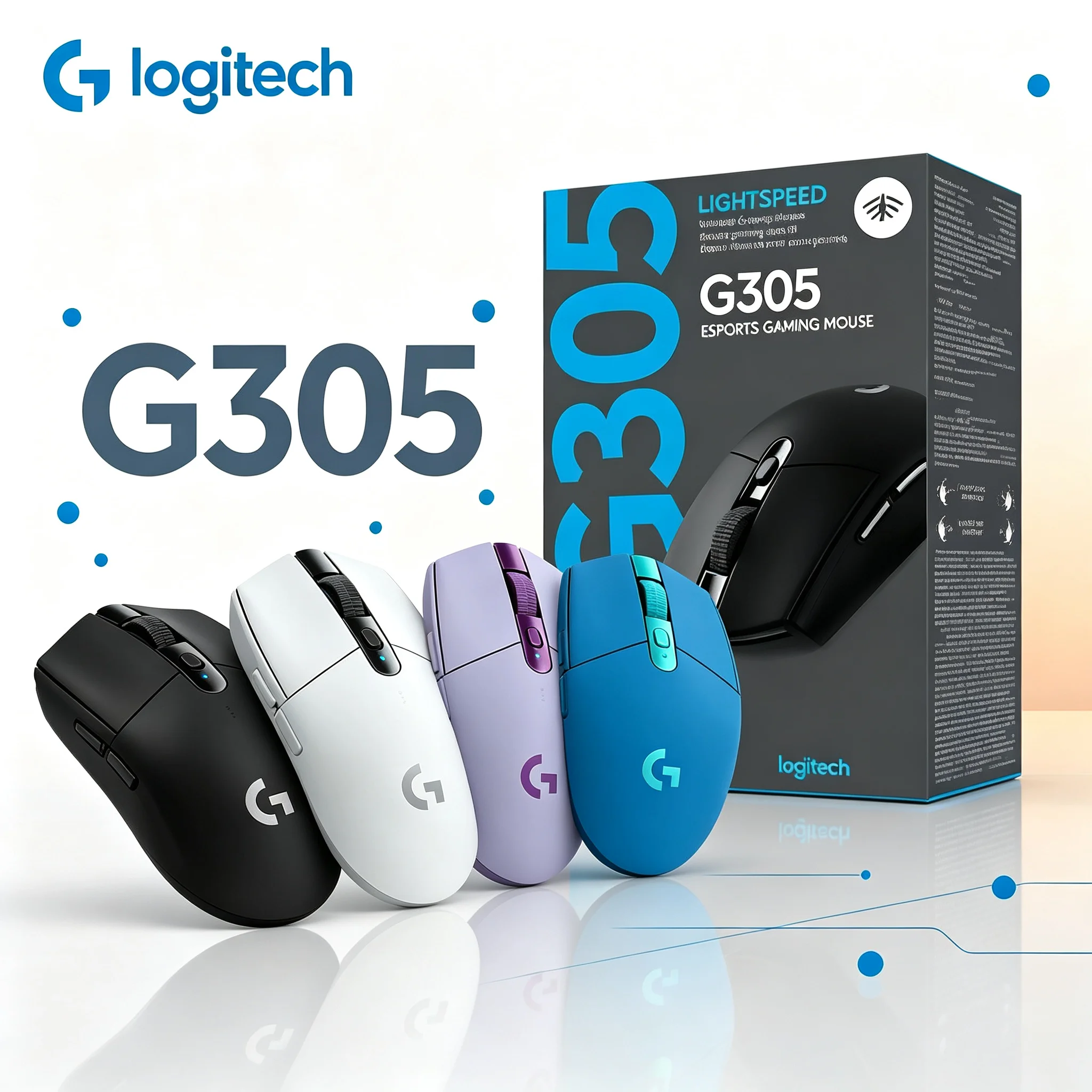 High‑Performance Logitech G305 Lightspeed Gaming Mouse Up To 250 Hours Battery Life Precise Cursor Tracking Wireless Mice For Ga