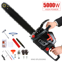 Handheld Chainsaw 5000W 68CC Chain Saw High-power Two Stroke Chain Saw 20 inch Felling Saw Small Home Garden Saw