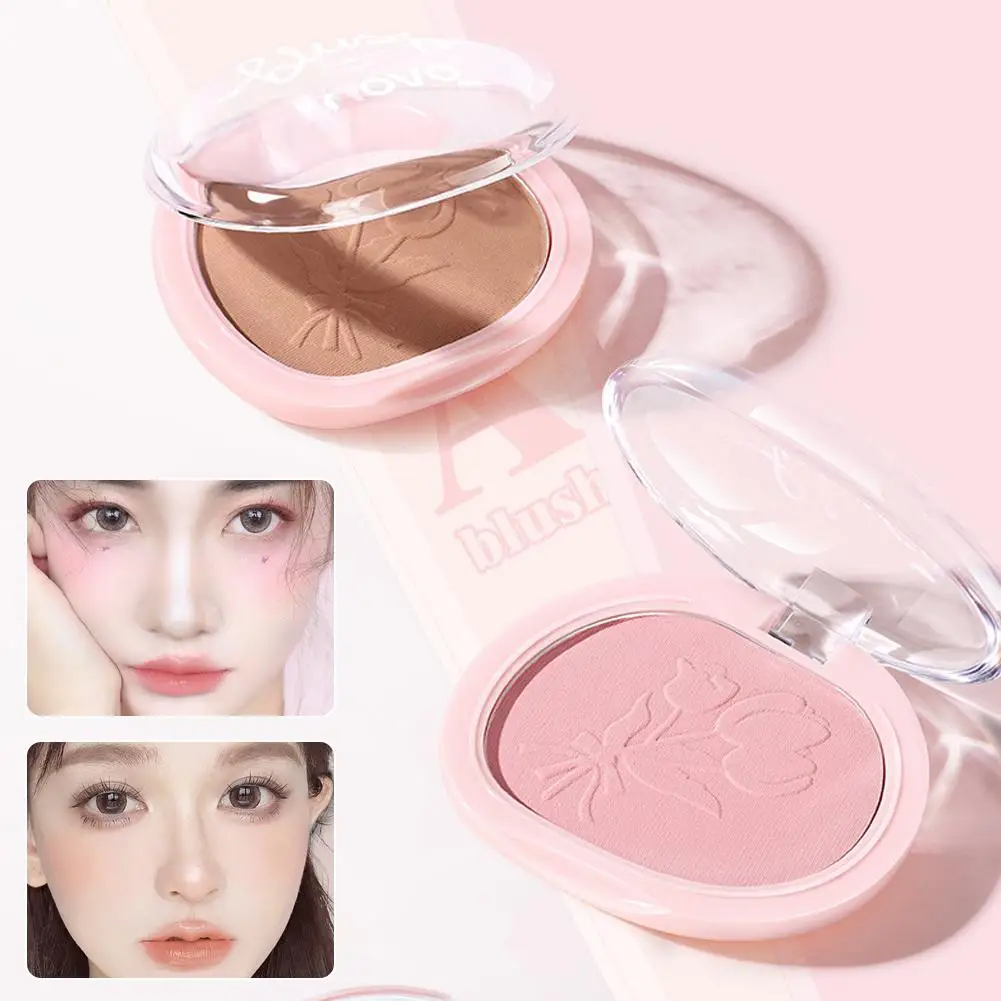 Novo Velvet Mist Blush 32g Polvo Desnudo Mate |   Colorete facial de enfoque suave, contorno de larga duración, mezclable para brillo natural M1K3