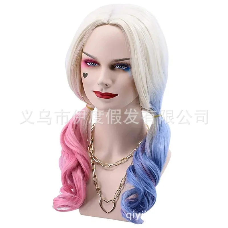 European and American dyed Halloween cosplay wigs