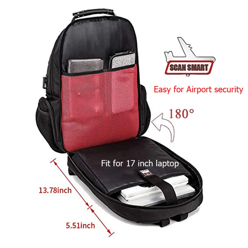 Imagem -05 - Multifuncional Anti-roubo Mochila de Viagem para Homens Mochila Laptop Carregamento Usb Teenage Boys Schoolbag 45l 15.6 Novo