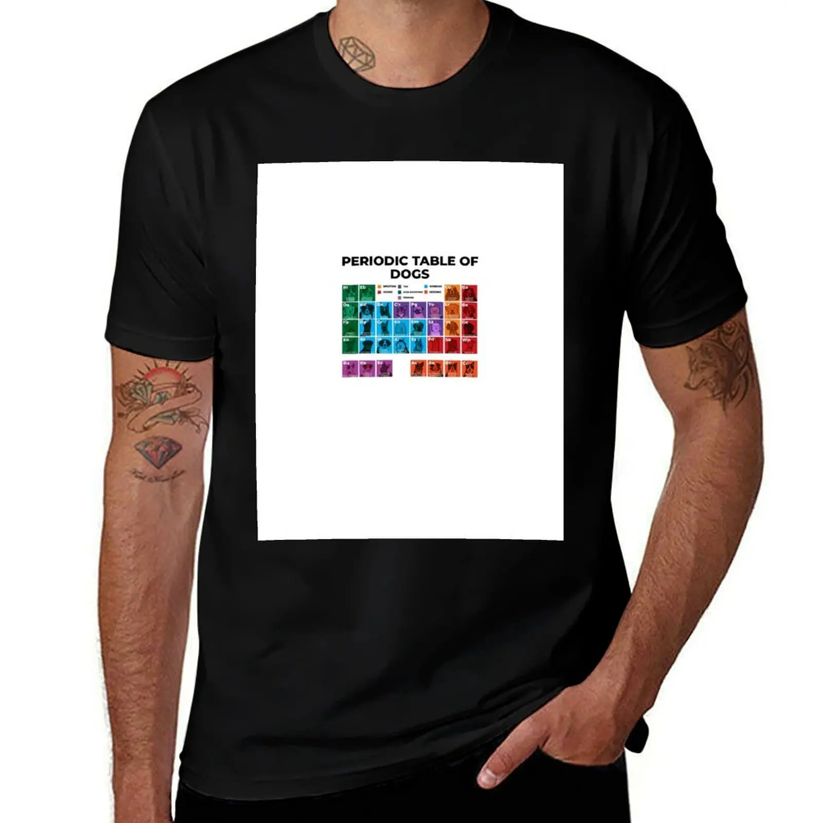 

Periodic Table of Dogs T-Shirt t shirts for man graphic vintage cotton t shirt man g man t shirts for men T-Shirt
