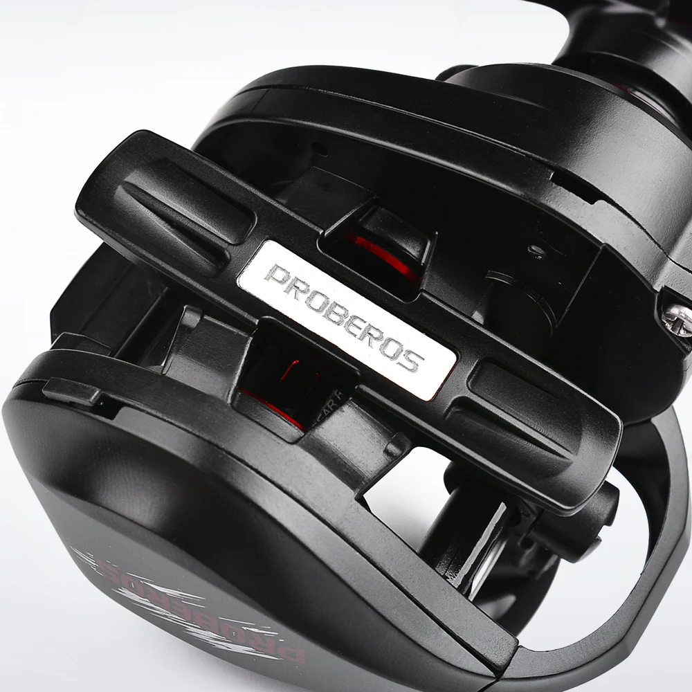 PROBEROS Baitcasting-Rolle 7,2:1 Übersetzungsverhältnis 5+1BB 8 kg/18 lb Drag 162 g Metallgehäuse Gusstrommelrad Salzwasser-Angelrolle Pesca – Detail 12