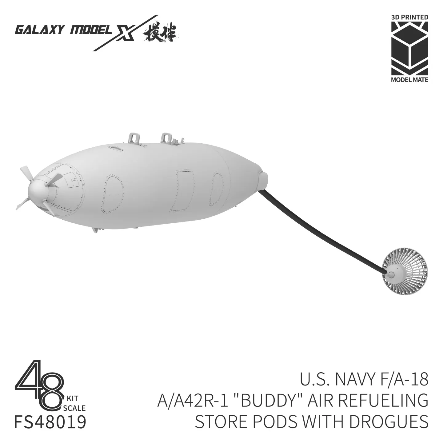 galaxy-model-fs48019-1-48-f-a-18-a-a42r-1-buddy-air-refueling-store-pods-with-drogues-3d-resin-for-us-navy-carrier-diorama